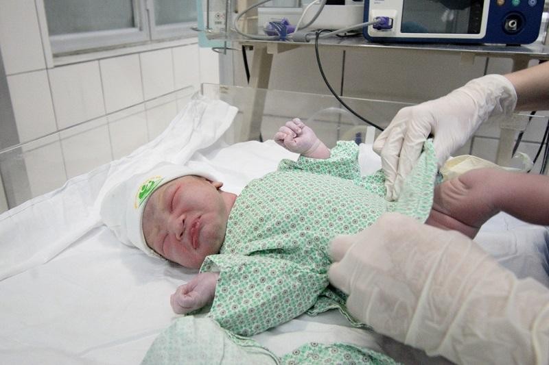 Em bé "Trâu vàng" được sinh ra trong khoảnh khắc chuyển giao giữa năm cũ và năm mới