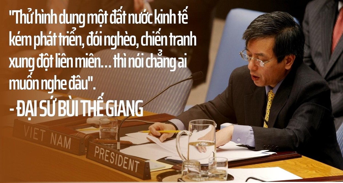 (Đại sứ Bùi Thế Giang chủ trì họp HĐBA ngày 18/7/2008 về Phái bộ LHQ tại Nepal (UNMIN). Ảnh: nhân vật cung cấp) (Đại sứ Bùi Thế Giang chủ trì họp HĐBA ngày 18/7/2008 về Phái bộ LHQ tại Nepal (UNMIN). Ảnh: nhân vật cung cấp)