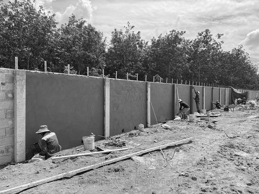 Thi công hạng mục tường rào tại Dự án Cảng hàng không quốc tế Long Thành