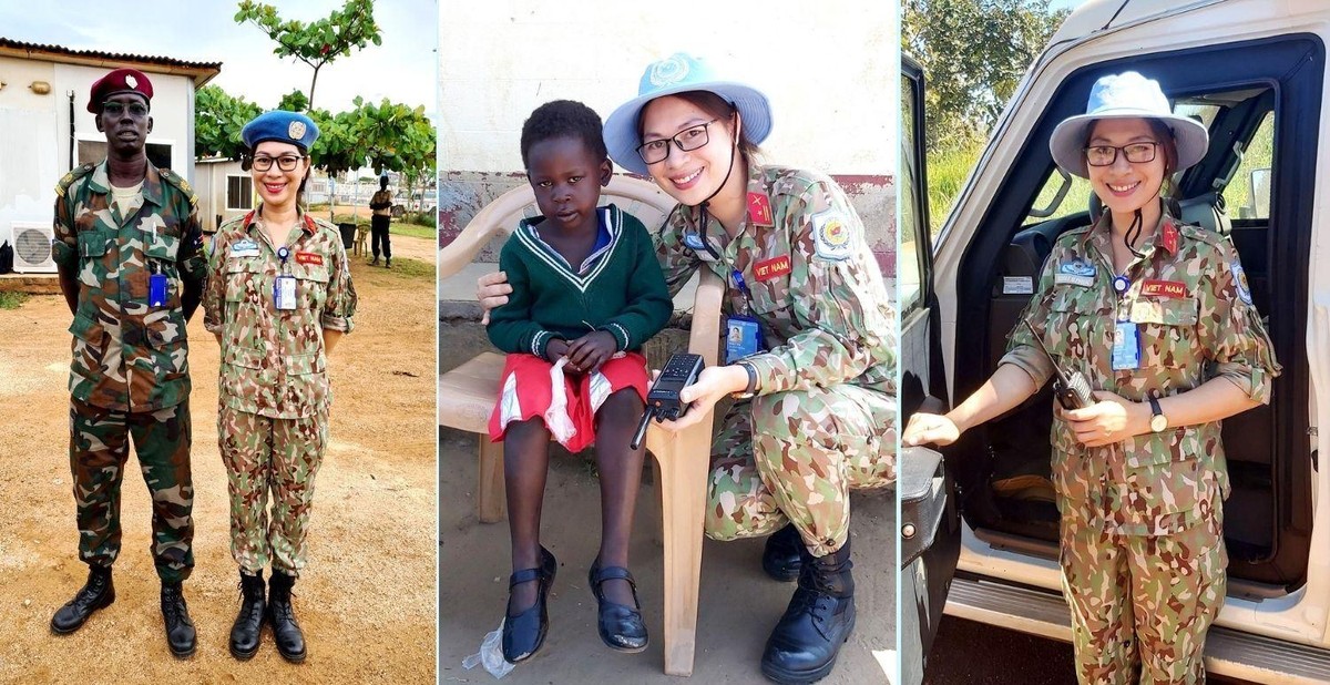 Trung tá Nguyễn Thị Minh Phương được đồng đội gọi với cái tên thân thương "Nữ hoàng nụ cười" Việt Nam.