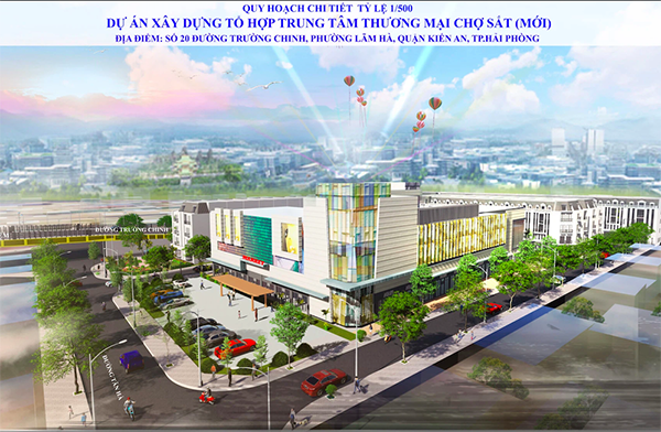 Phối cảnh chợ Sắt mới tại quận Kiến An. Ảnh: nguồn UBND Hải Phòng.