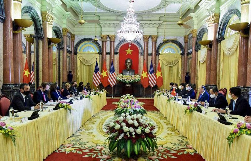 Hai Nhà Lãnh đạo đều nhất trí Việt Nam và Hoa Kỳ có nhiều điểm tương đồng và dư địa hợp tác (Ảnh: BNG)