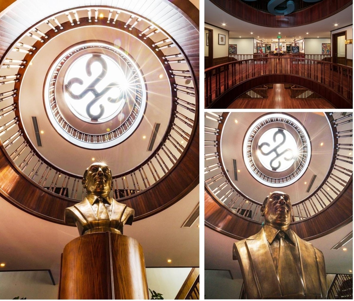 Kể câu chuyện về một giai đoạn lịch sử đặc biệt, du thuyền Heritage Bình Chuẩn mang phong cách Đông Dương làm chủ đạo. Nổi bật là bức tượng đồng doanh nhân Bạch Thái Bưởi rất thần thái. Kể câu chuyện về một giai đoạn lịch sử đặc biệt, du thuyền Heritage Bình Chuẩn mang phong cách Đông Dương làm chủ đạo. Nổi bật là bức tượng đồng doanh nhân Bạch Thái Bưởi rất thần thái.