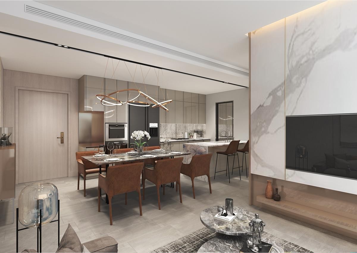 Phối cảnh căn hộ 2 phòng ngủ Thành Luân chọn mua vào tháng 3/2021. Ảnh: Masteri Centre Point