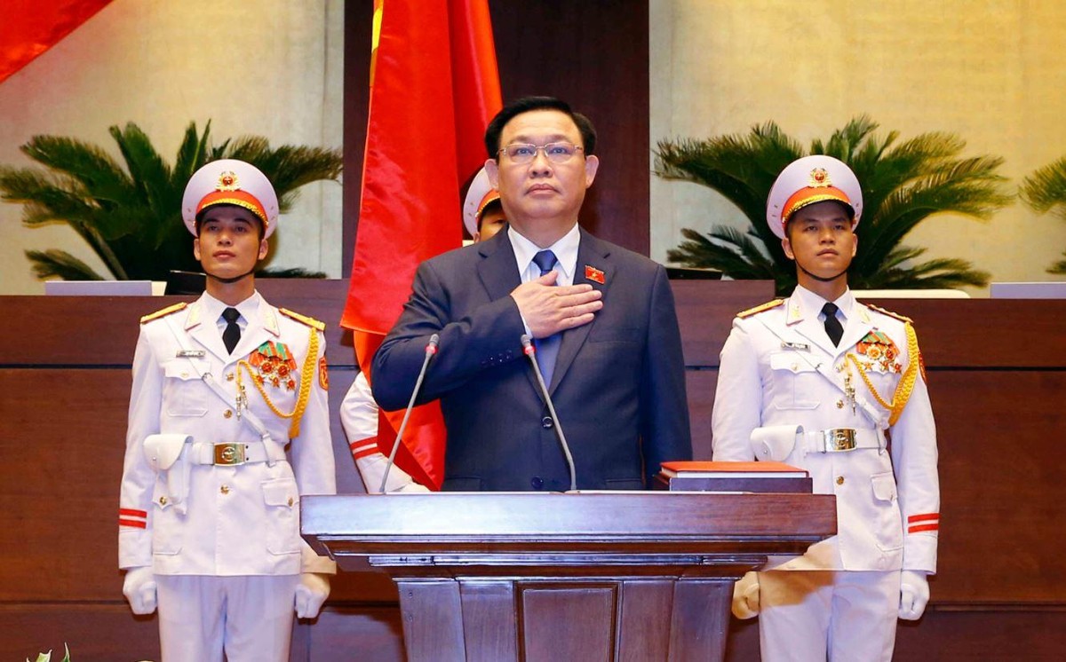 Chủ tịch Quốc hội Vương Đình Huệ tuyên thệ nhậm chức.