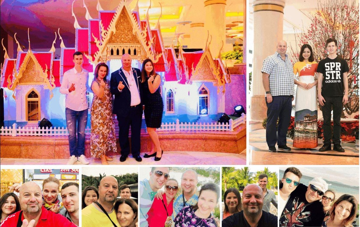 Gia đình ông Erwin Popov ăn Tết tại Việt Nam những năm trước.