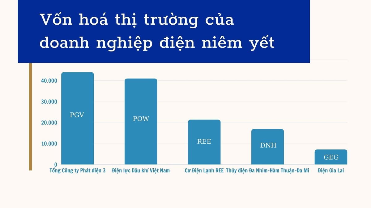 Vốn hóa thị trường một số doanh nghiệp lớn ngành điện tính đến ngày 31/12/2021