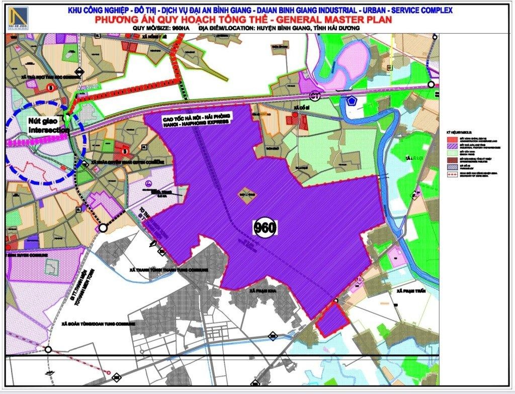 Địa điểm đề xuất đầu tư với diện tích khoảng 960ha thuộc địa bàn các huyện Thanh Miện, Gia Lộc và Bình Giang. Ảnh: UBND tỉnh Hải Dương