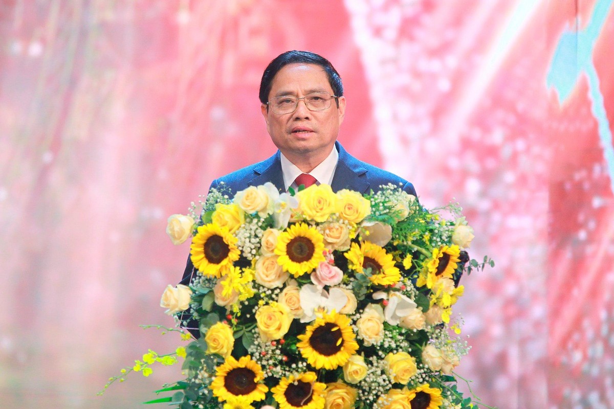 Thủ tướng Phạm Minh Chính phát biểu tại buổi lễ (Ảnh: Chí Cường)