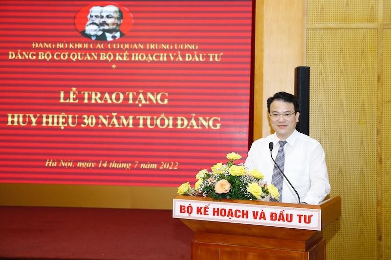 Bí thư Đảng uỷ, Thứ trưởng Bộ Kế hoạch và Đầu tư Trần Quốc Phương. (Ảnh: Đức Thanh)