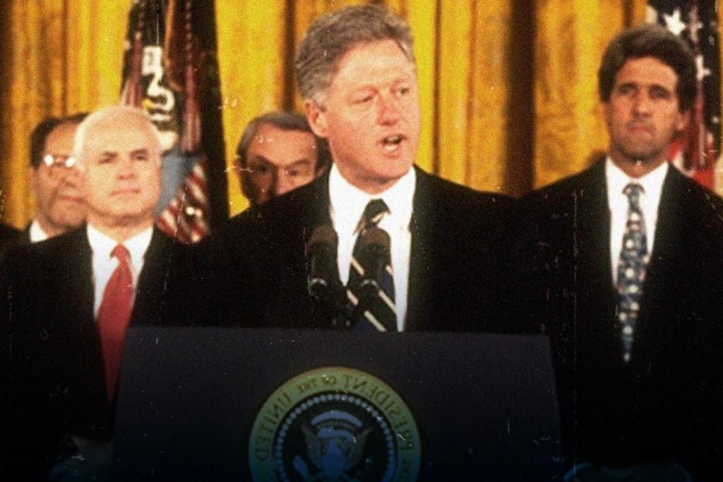 Ngày 11/7/1995, Tổng thống Mỹ Bil Clinton tuyên bố bình thường hóa quan hệ ngoại giao với Việt Nam. (Ảnh Tư liệu)