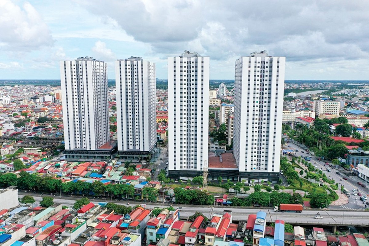 Khu chung cư HH3-HH4 Đồng Quốc Bình được xây mới. Ảnh: HP Khu chung cư HH3-HH4 Đồng Quốc Bình được xây mới. Ảnh: HP