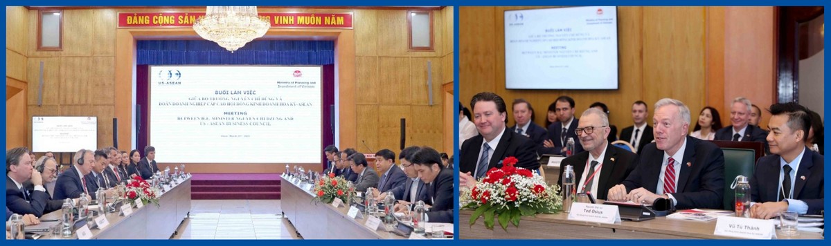 Ông Ted Osius và các doanh nghiệp Hoa Kỳ làm việc tại Bộ Kế hoạch và Đầu tư.