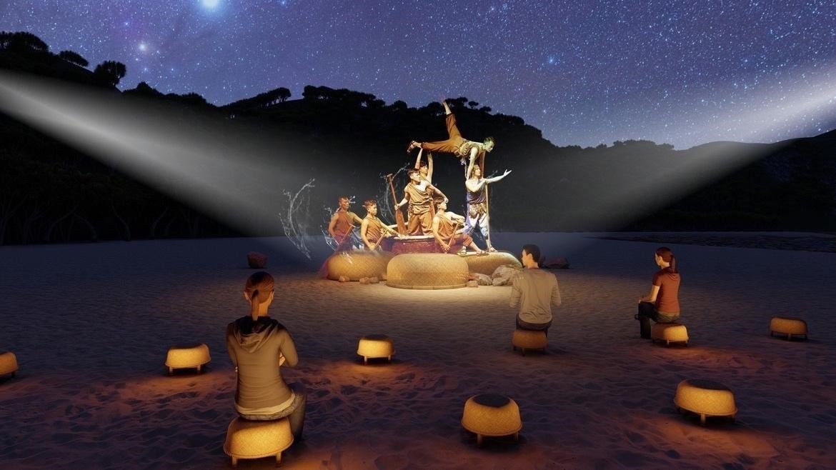 Du khách tham gia Sự sống show không chỉ được trải nghiệm thiên nhiên tuyệt đẹp mà còn được thưởng thức những tác phẩm nghệ thuật mang tầm quốc tế.