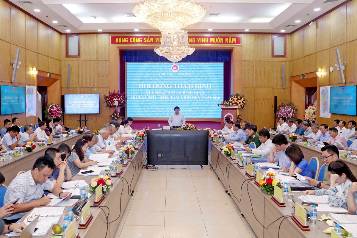 Hội nghị thẩm định Quy hoạch tỉnh Bình Định thời kỳ 2021 - 2030, tầm nhìn đến năm 2050 (Ảnh: Đức Trung)