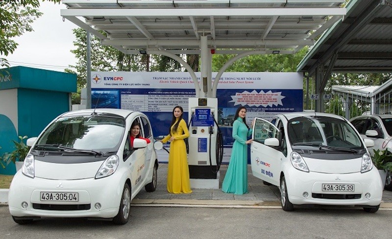 Trạm sạc xe điện của Tổng công ty Điện lực miền Trung tại Đà Nẵng