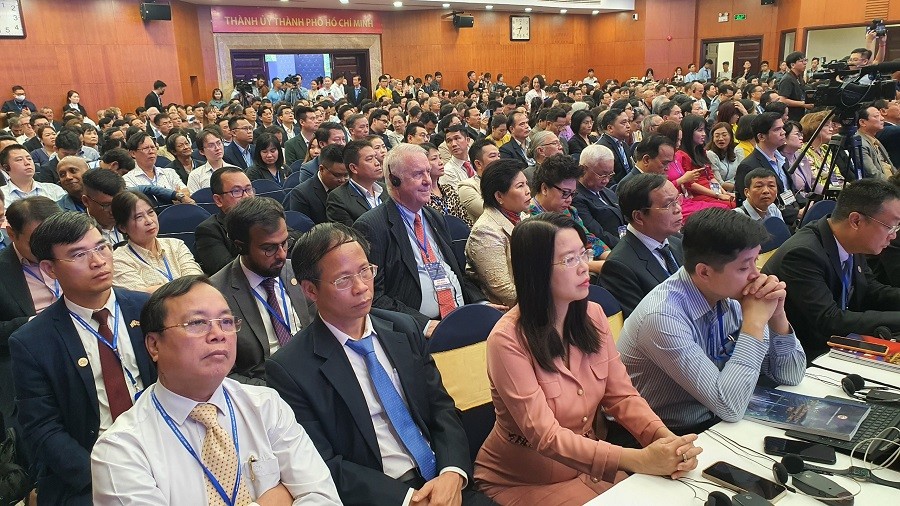 Diễn đàn là sự kiện quốc tế lớn với chủ đề “Tăng trưởng xanh: Hành trình hướng tới giảm phát thải ròng bằng không”. Ảnh: Lê Toàn