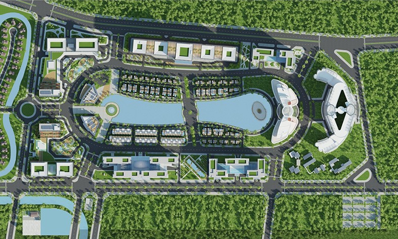 Phối cảnh Khu đô thị Công viên công nghệ phần mềm Hà Nội.