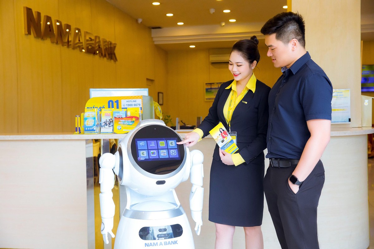Nam A Bank là ngân hàng tiên phong ứng dụng robot và trí tuệ nhân tạo vào giao dịch