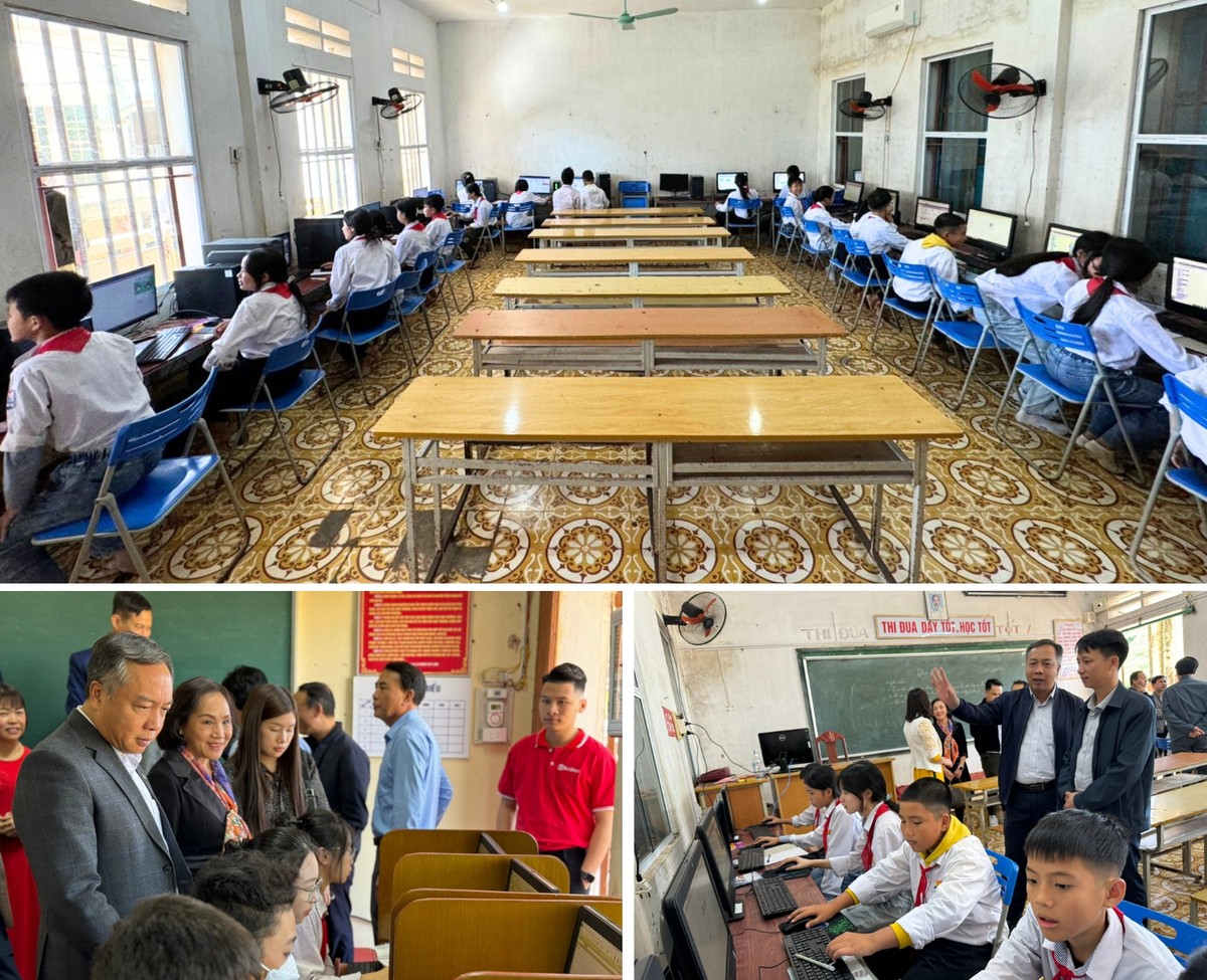 Trường Tiểu học và THCS Thái Đô đã có thêm 20 chiếc máy vi tính mới phục vụ giảng dạy môn tin học. Trường Tiểu học và THCS Thái Đô đã có thêm 20 chiếc máy vi tính mới phục vụ giảng dạy môn tin học.