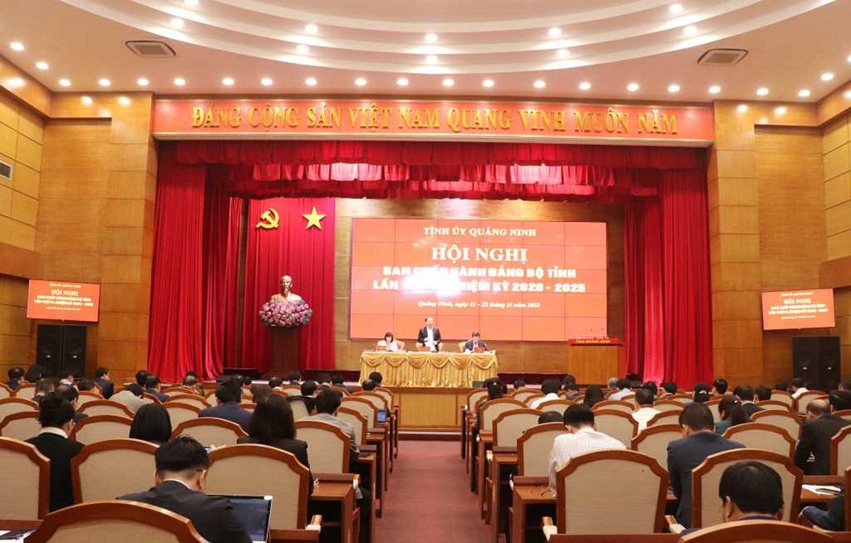 Ban Chấp hành Đảng bộ tỉnh Quảng Ninh đã họp thống nhất ban hành nghị quyết phương hướng, nhiệm vụ năm 2024. Nguồn: Quảng Ninh Portal