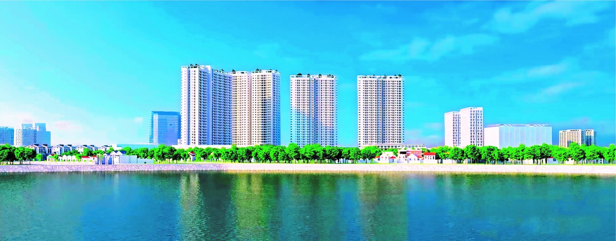 Khu đô thị Gelexia Riverside sở hữu không gian trong lành khi nằm sát hồ điều hòa.