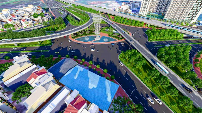 Phối cảnh dự án sau khi hoàn thành với biểu tượng "Tháp khát vọng".