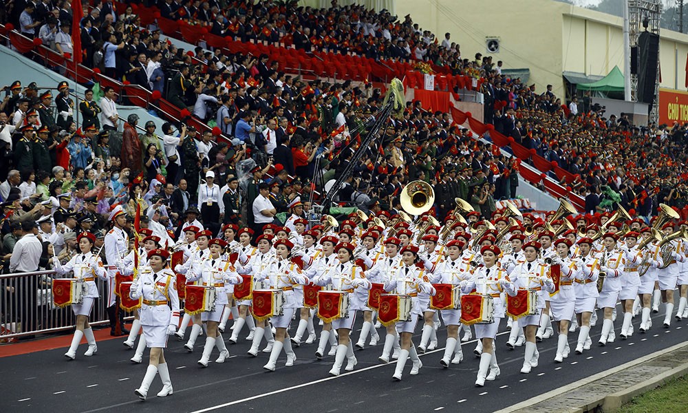 Khối nữ Quân nhạc.