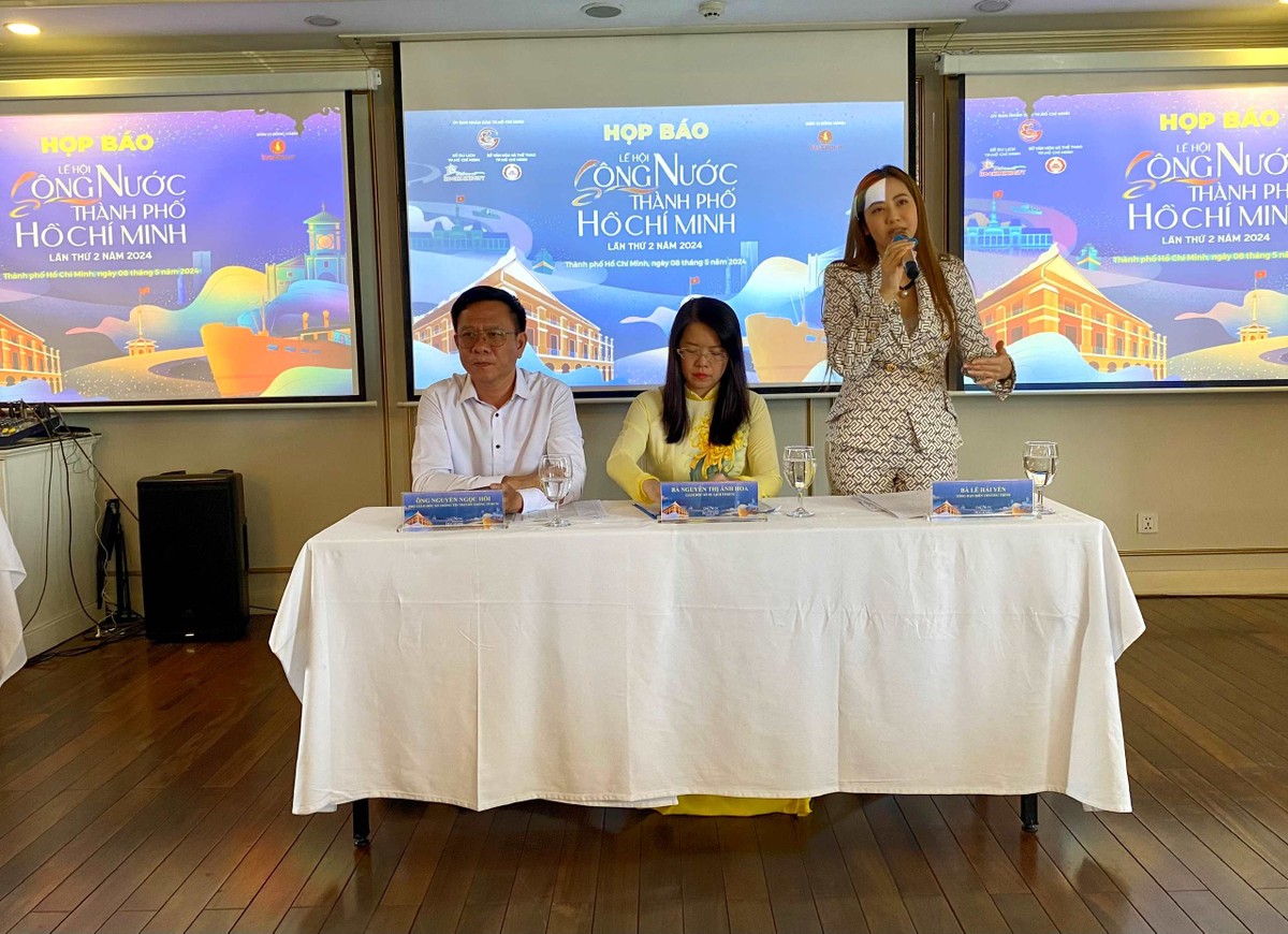 Chương trình họp báo nhằm thông tin về lễ hội Sông nước TP.HCM lần thứ hai - năm 2024.