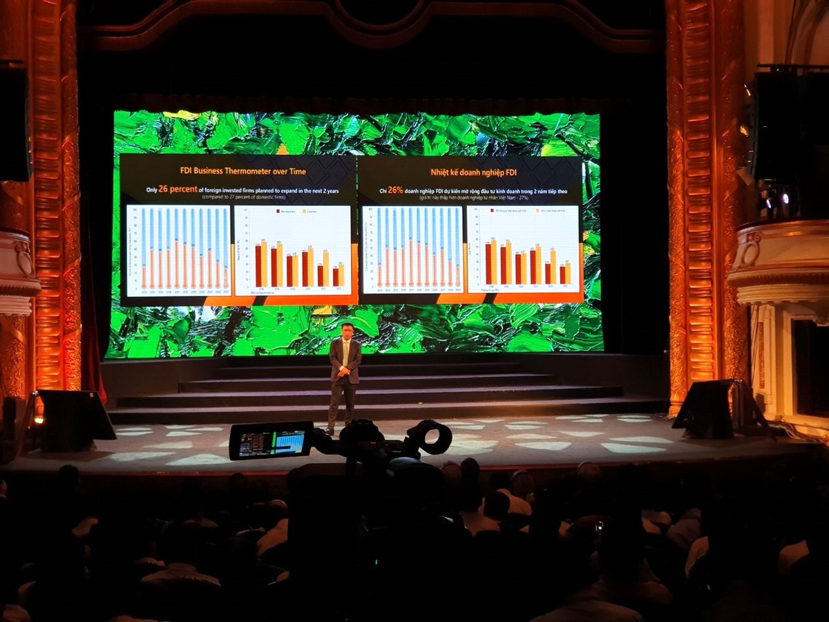 Ông Đậu Anh Tuấn, Phó tổng thư ký VCCI, Trưởng nhóm nghiên cứu PCI tại Lễ công bố PCI 2023 ngày 9/5/2024.