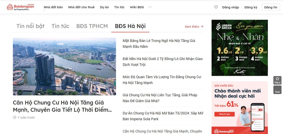 Một website đăng tin bất động sản, rao vặt nhà đất được cấp phép
