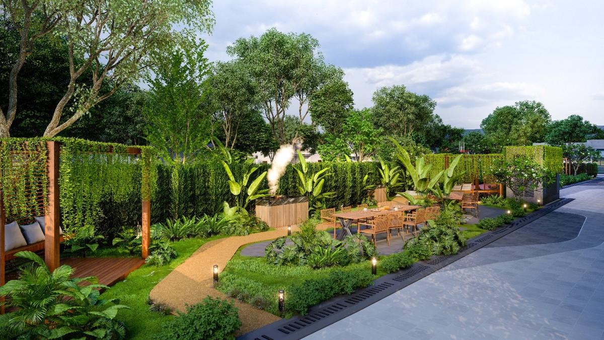 Sở hữu vị trí độc tôn cạnh sông Sài Gòn, The Emerald 68 còn sở hữu những mảng xanh độc đáo mang lại không gian sống trong lành, mát mẻ cho cư dân mỗi ngày.