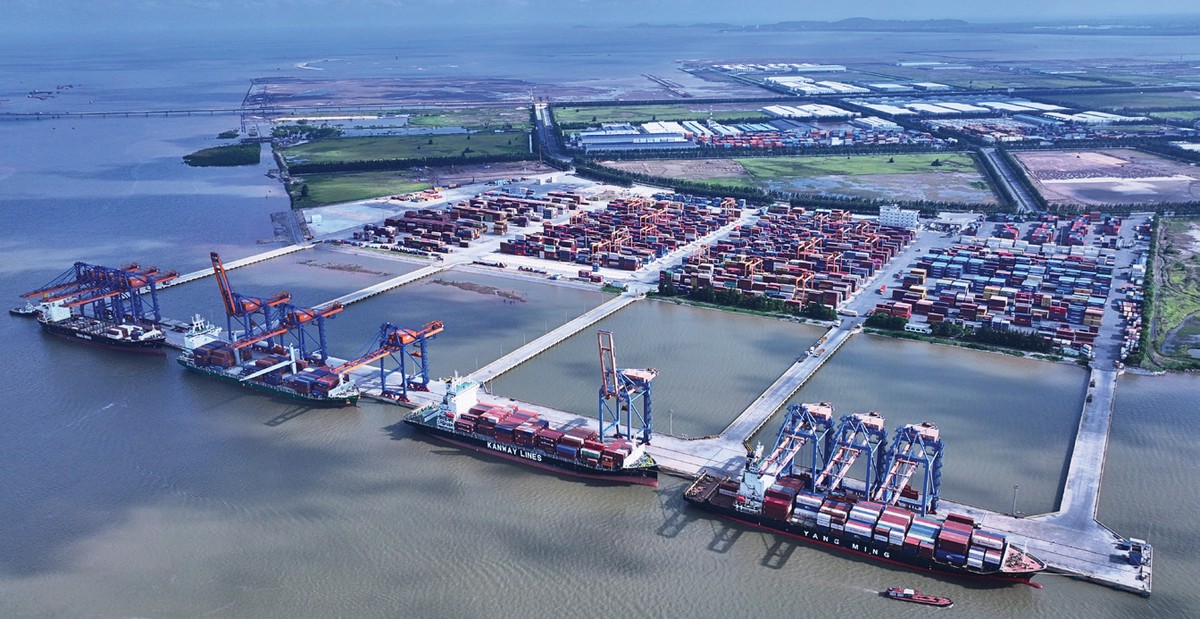 Cụm cảng Nam Đình Vũ, khi hoàn thành 3 giai đoạn sẽ trở thành cảng sông lớn nhất miền Bắc