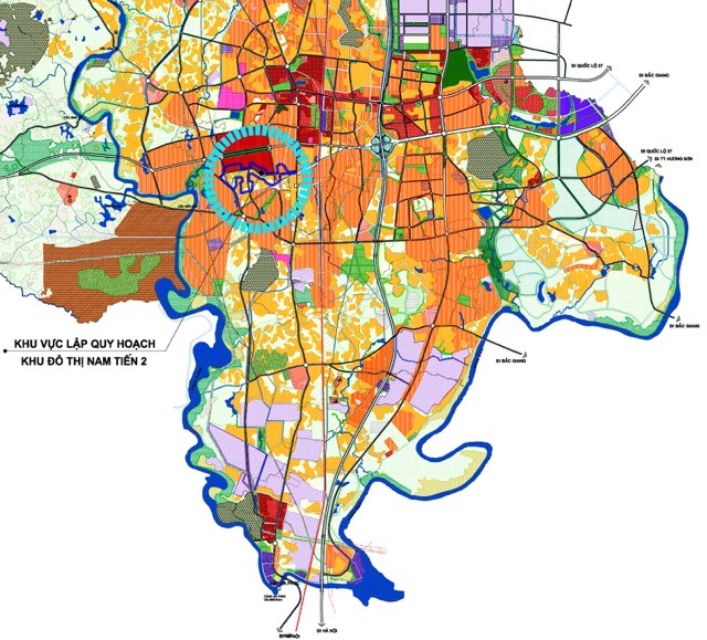 Khu vực lập quy hoạch khu đô thị Nam Tiến 2.