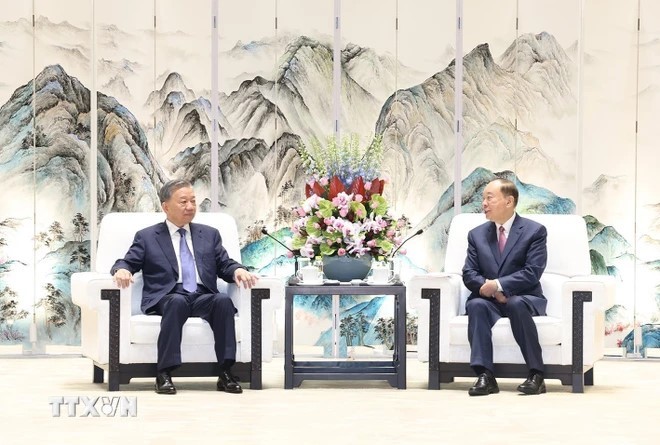 Tổng Bí thư, Chủ tịch nước Tô Lâm khẳng định Việt Nam luôn coi trọng và ưu tiên hàng đầu phát triển quan hệ với Trung Quốc. Ảnh: TTXVN