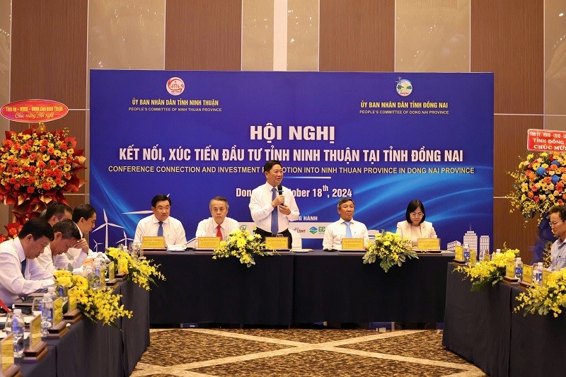 Ông Trần Quốc Nam, Chủ tịch UBND tỉnh Ninh Thuận phát biểu tại hội nghị.