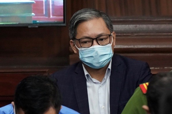 Bị cáo Nguyễn Cao Trí (Chủ tịch HĐQT Công ty CP đầu tư và quản lý giáo dục Văn Lang, Chủ tịch HĐQT kiêm Giám đốc Công ty Capella) tại phiên tòa sơ thẩm.