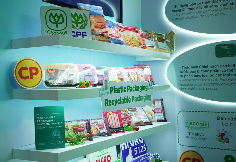 Các dòng sản phẩm với bao bì thân thiện với môi trường của C.P. Việt Nam.