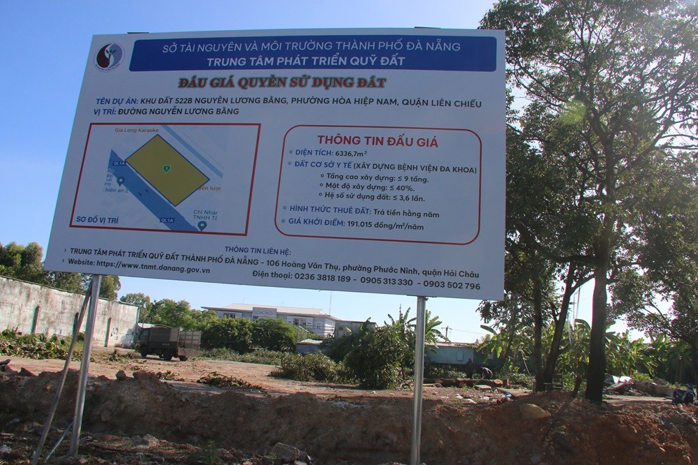 Khu đất số 522B Nguyễn Lương Bằng, phường Hòa Hiệp Nam (quận Liên Chiểu) đã thuộc về Công ty cổ phần y khoa bác sỹ Gia đình. Ảnh Hoàng Anh