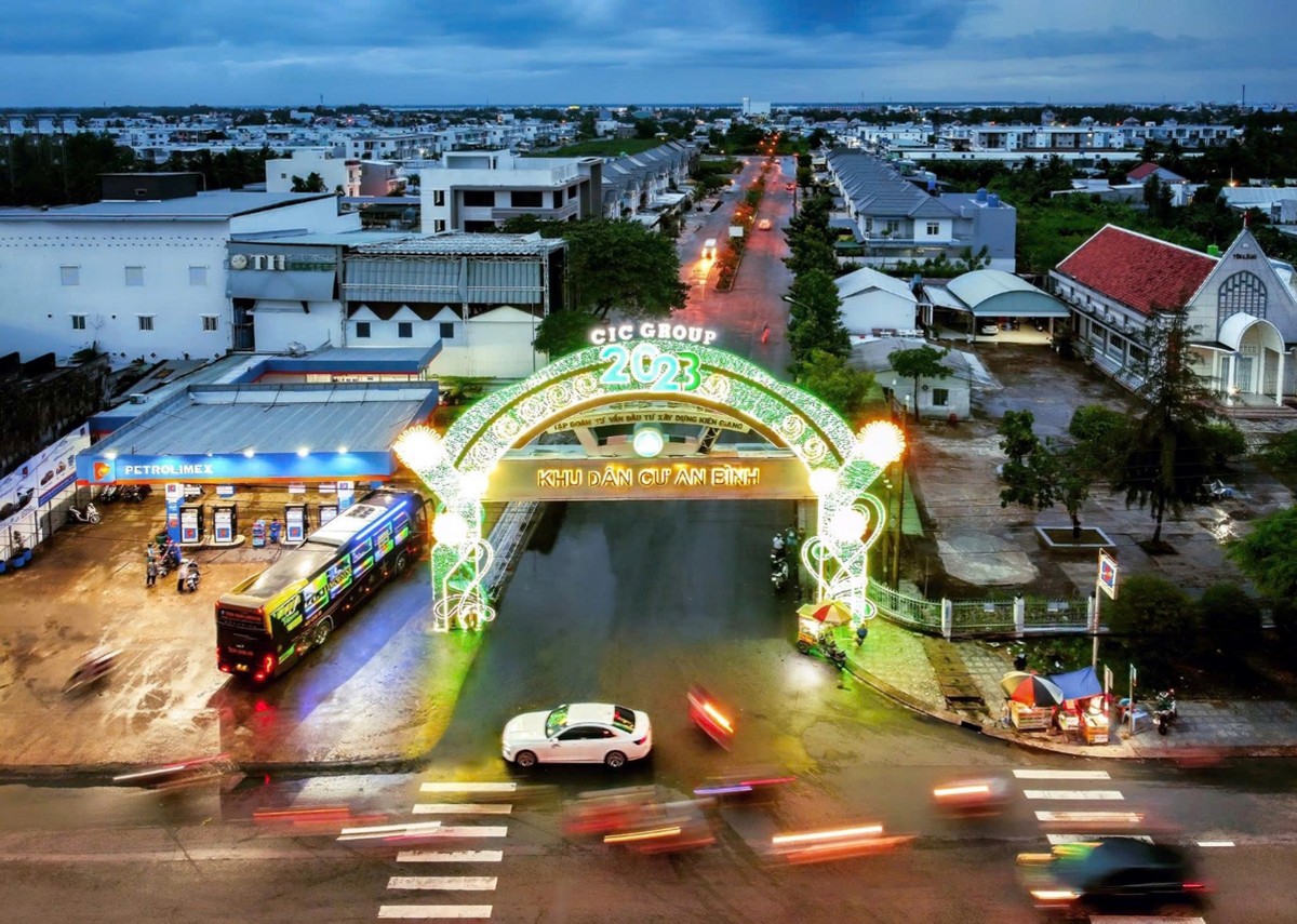 Khung cảnh buổi đêm tại khu dân cư phường An Bình.