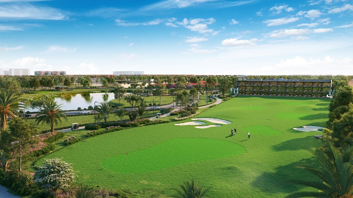 Sân golf hướng hồ với tầm nhìn đã mắt. Ảnh phối cảnh minh họa Sun Property Sân golf hướng hồ với tầm nhìn đã mắt. Ảnh phối cảnh minh họa Sun Property
