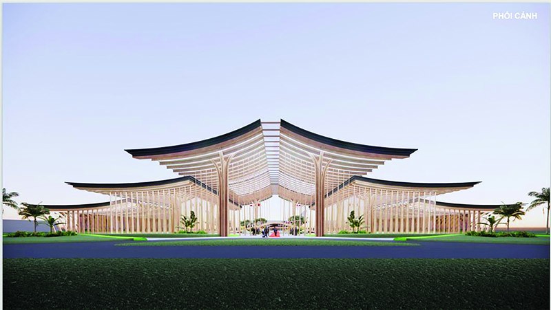 Phối cảnh nhà ga sân bay Gia Bình.
