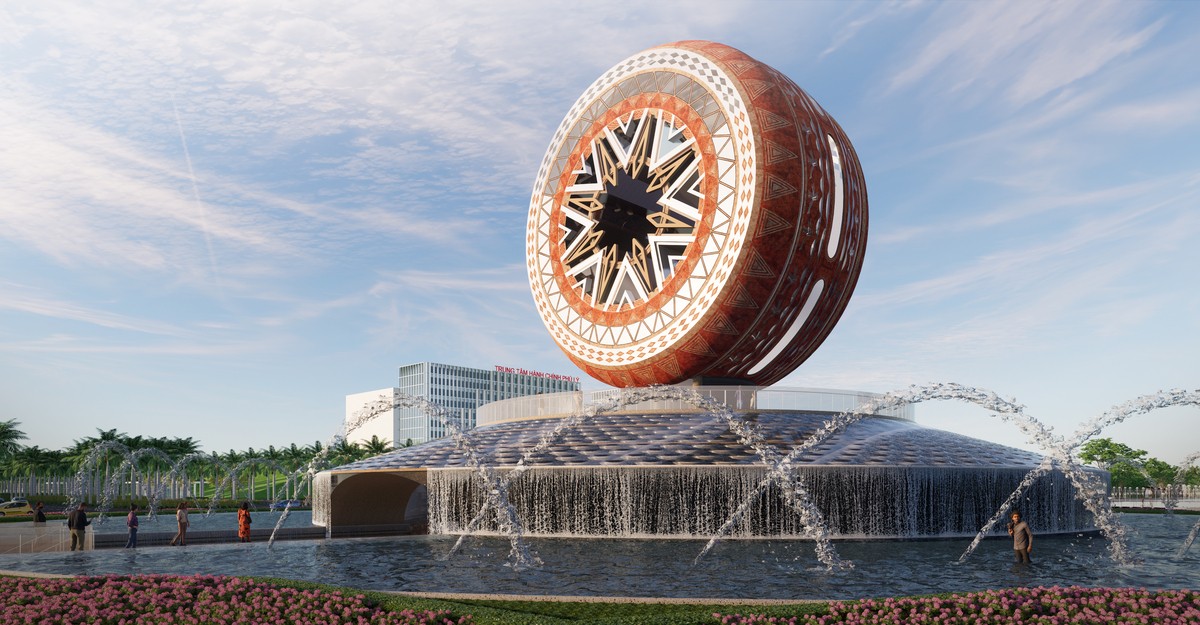 Từng họa tiết trên Trống Đọi Tam khắc họa câu chuyện về văn hóa, lịch sử và khát vọng của dân tộc Việt. Ảnh phối cảnh minh họa Sun Property.