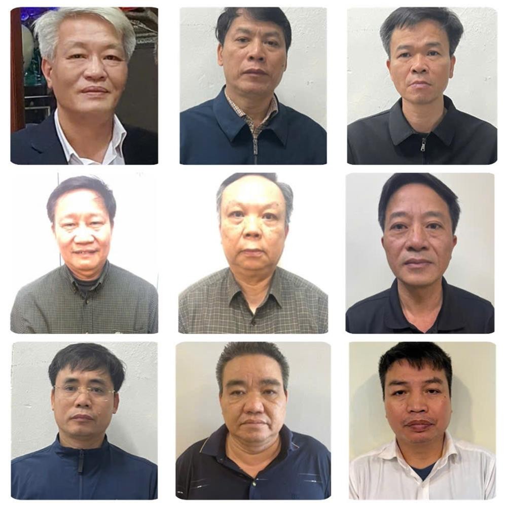 Có 9 bị can khác bị khởi tố về tội "vi phạm quy định về đấu thầu gây hậu quả nghiêm trọng". Ảnh: BCA Có 9 bị can khác bị khởi tố về tội "vi phạm quy định về đấu thầu gây hậu quả nghiêm trọng". Ảnh: BCA
