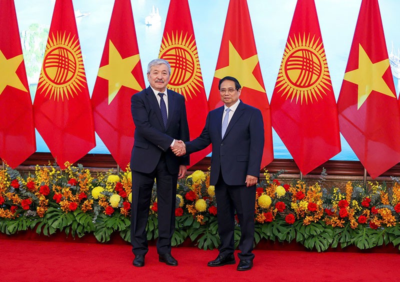 Hai nhà lãnh đạo chụp ảnh trước khi Hội đàm. Ảnh: Đức Thanh Hai nhà lãnh đạo chụp ảnh trước khi Hội đàm. Ảnh: Đức Thanh