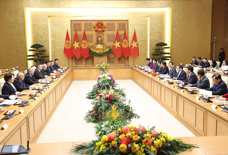 Tại hội đàm, lãnh đạo hai nước sẽ thảo luận nhằm thúc đẩy quan hệ hai nước trên tất cả các lĩnh vực, hướng tới việc nâng tầm quan hệ song phương vào thời điểm thích hợp, phù hợp với tình hình mới. Ảnh: Đức Thanh Tại hội đàm, lãnh đạo hai nước sẽ thảo luận nhằm thúc đẩy quan hệ hai nước trên tất cả các lĩnh vực, hướng tới việc nâng tầm quan hệ song phương vào thời điểm thích hợp, phù hợp với tình hình mới. Ảnh: Đức Thanh