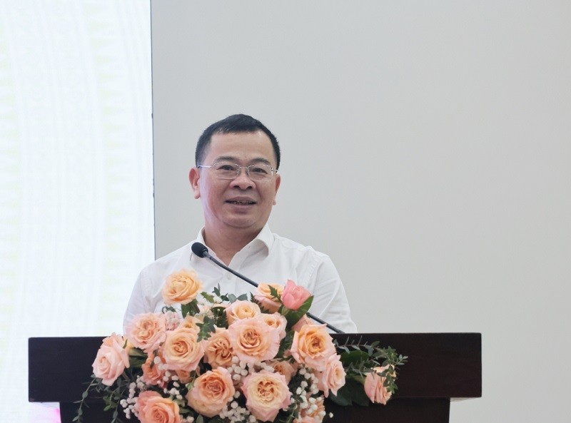 Ông Nguyễn Tân Thịnh - Cục trưởng Cục Quản lý Công sản, Bộ Tài chính phát biểu tại hội nghị