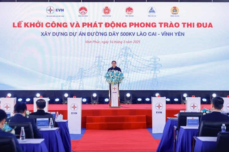 Thủ tướng Chính phủ Phạm Minh Chính yêu cầu tiếp tục phát huy các bài học kinh nghiệm từ dự án đường dây 500 kV mạch 3 Quảng Trạch - Phố Nối trong thi công đường dây 500 kV Lào Cai - Vĩnh Yên để về đích chậm nhất là ngày 31/8/2025.