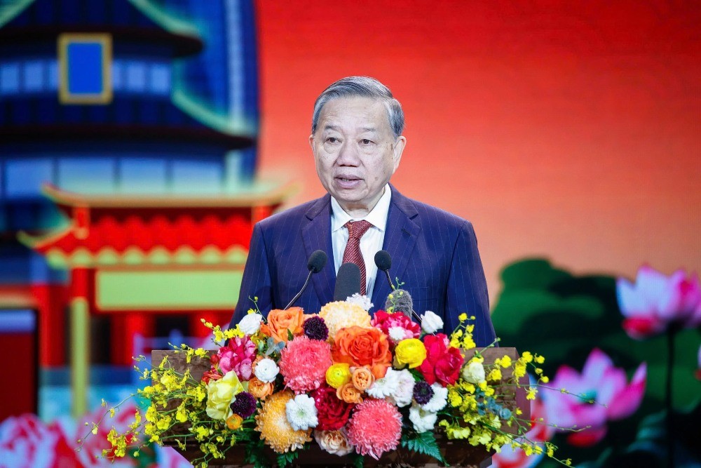 Tổng Bí thư Tô Lâm phát biểu tại cuộc gặp mặt. Ảnh: Tuấn Minh Tổng Bí thư Tô Lâm phát biểu tại cuộc gặp mặt. Ảnh: Tuấn Minh