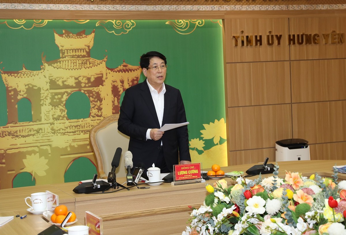 Chủ tịch nước Lương Cường phát biểu chỉ đạo. Ảnh: Lê Hiếu